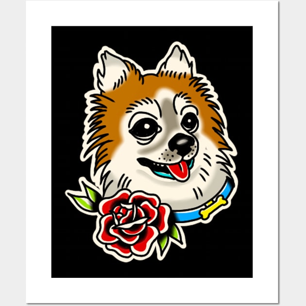 love dog pet friendly tattoo Wall Art by rafaelwolf